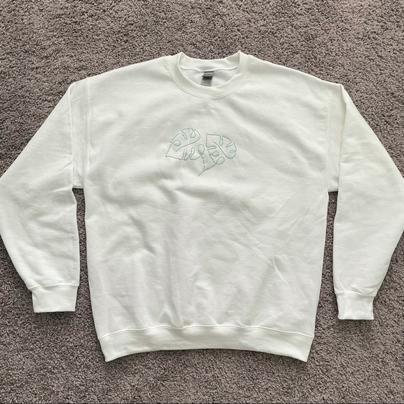 Palm Leaves Embroidered Sweatshirt - Picture 4 of 9